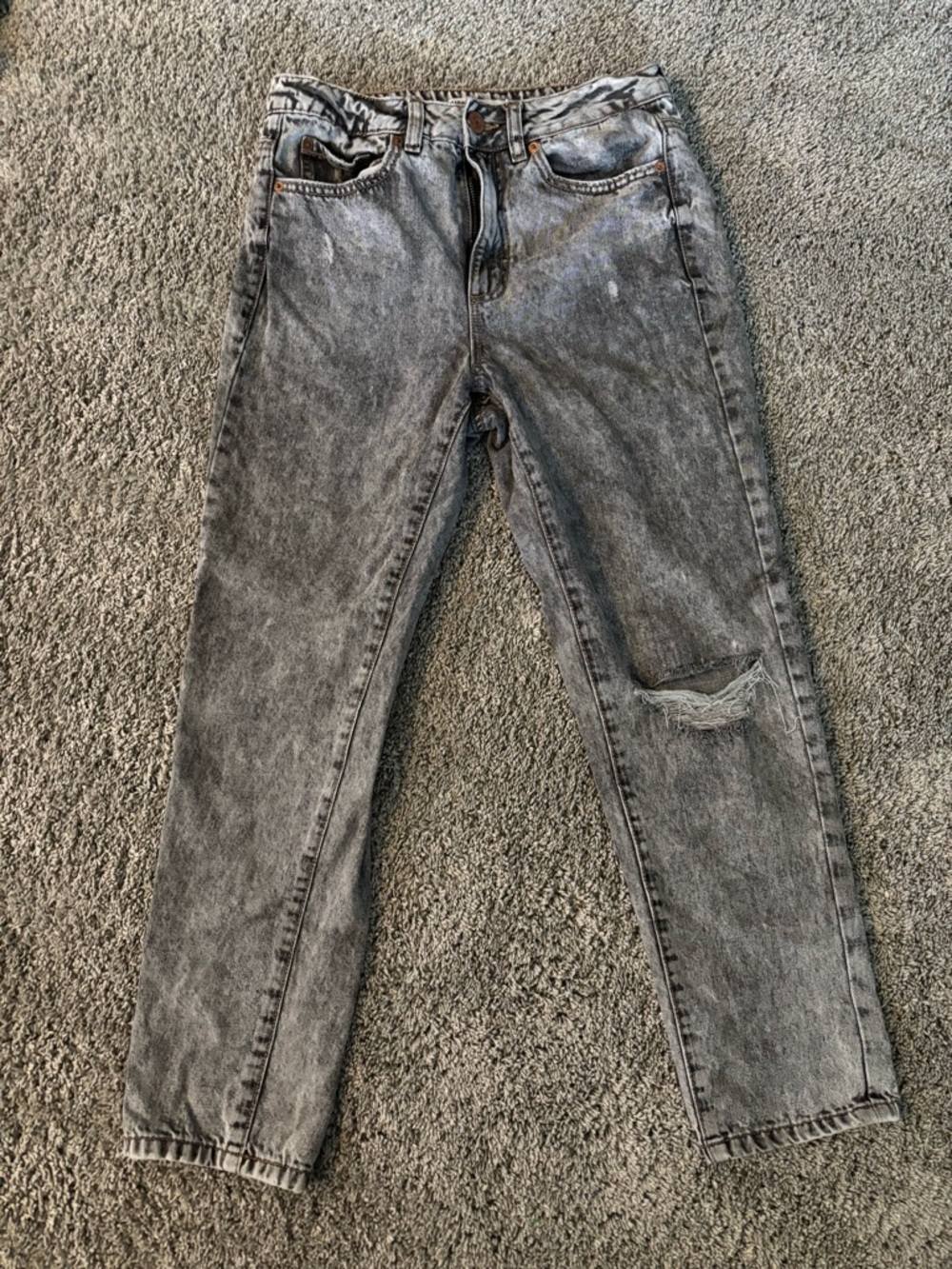 Garage Mom Junior Womens Gray Acid Wash Jeans Size 5/27